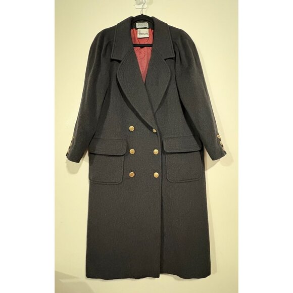 Harrods Jackets & Blazers - Mansfield HARRODS Wool Cashmere Blend Coat Sz 8 color dark grey made in England